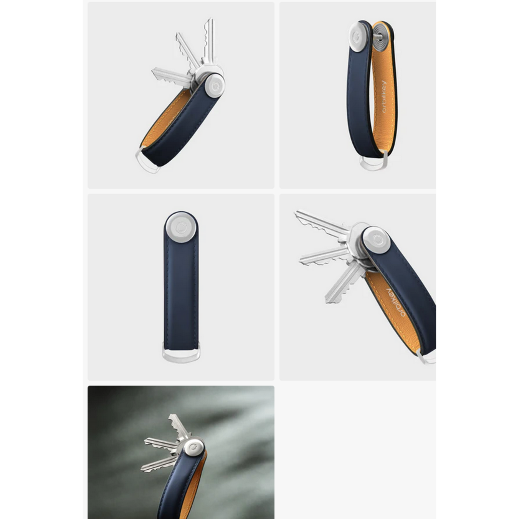 ORBITKEY ORBITKEY Key Organiser Matte Leather - Dusk