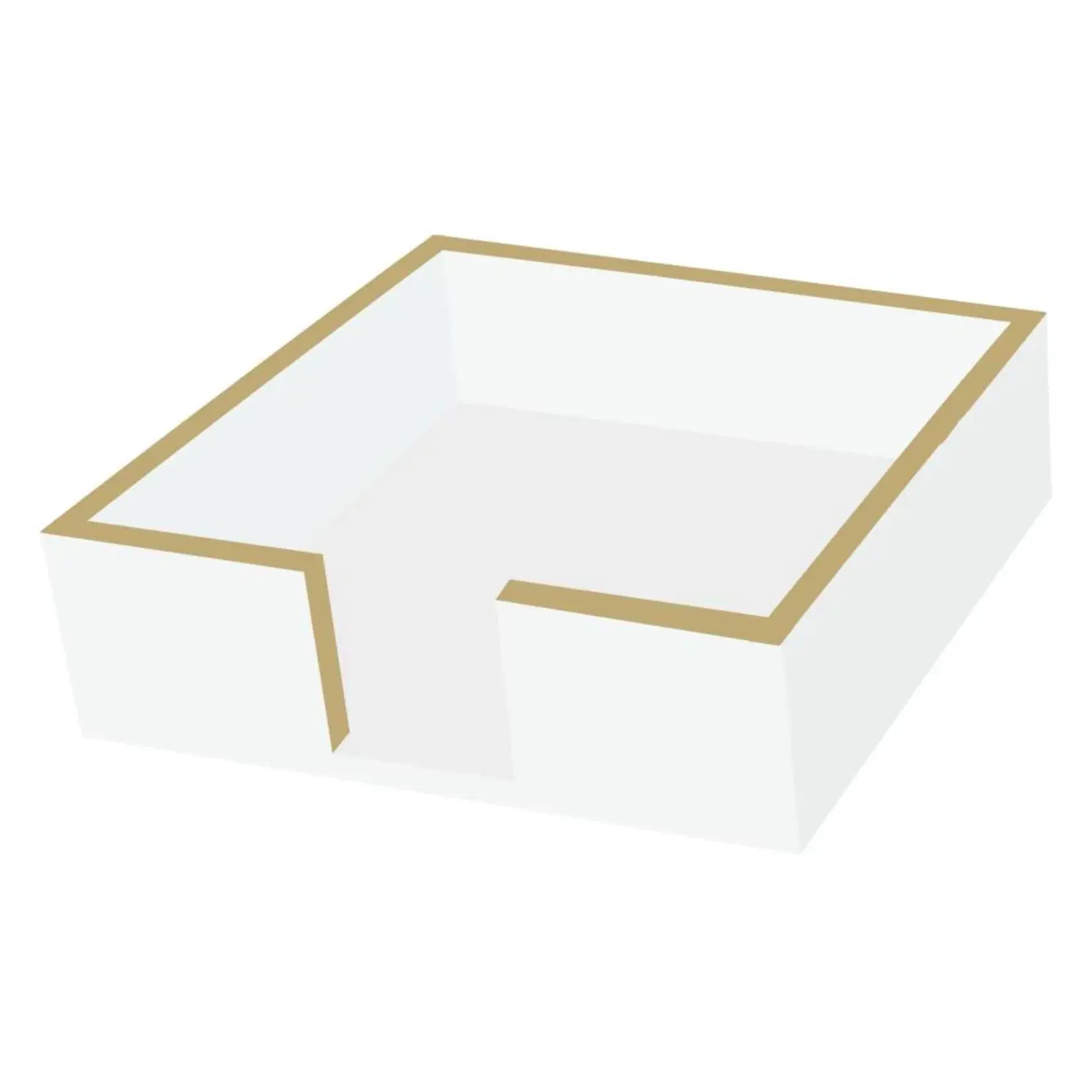 PAPER PRODUCTS Cocktail Napkin Holder - White Wood