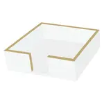 PAPER PRODUCTS Guest Napkin Holder - Pine Distressed White