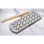 SARA CUCINA SARA CUCINA Ravioli 24 Tray w/ Rolling Pin