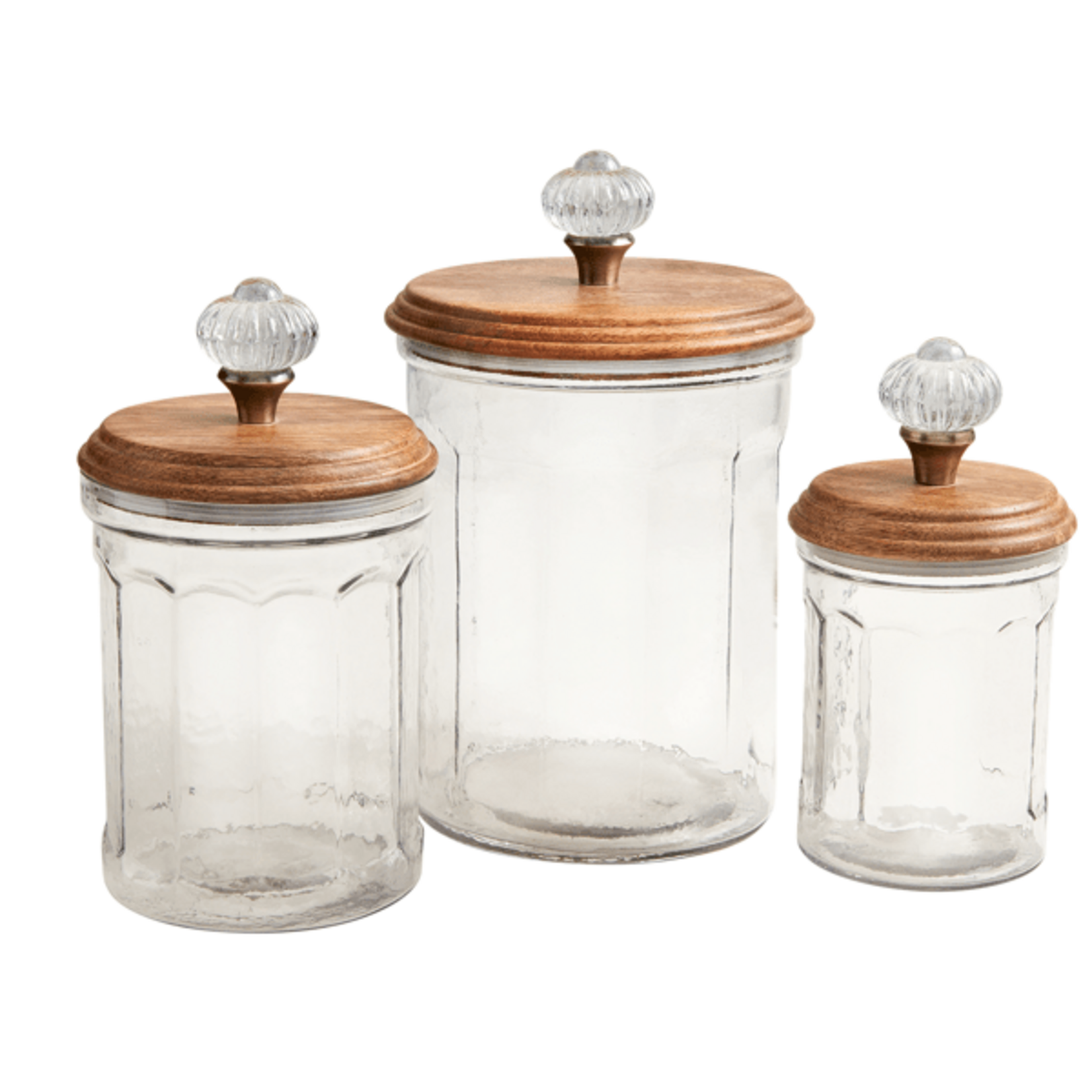 MUD PIE MUD PIE  Glass Knob Canister Set of 3