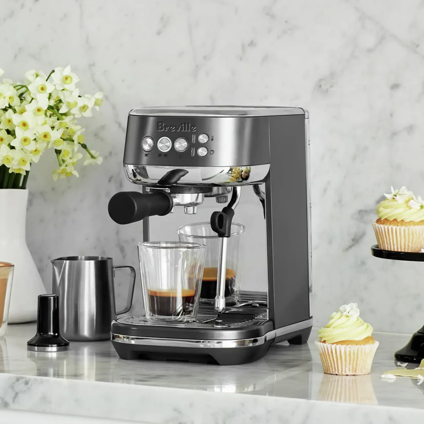 BREVILLE BREVILLE Bambino Plus Espresso Machine - Black Stainless