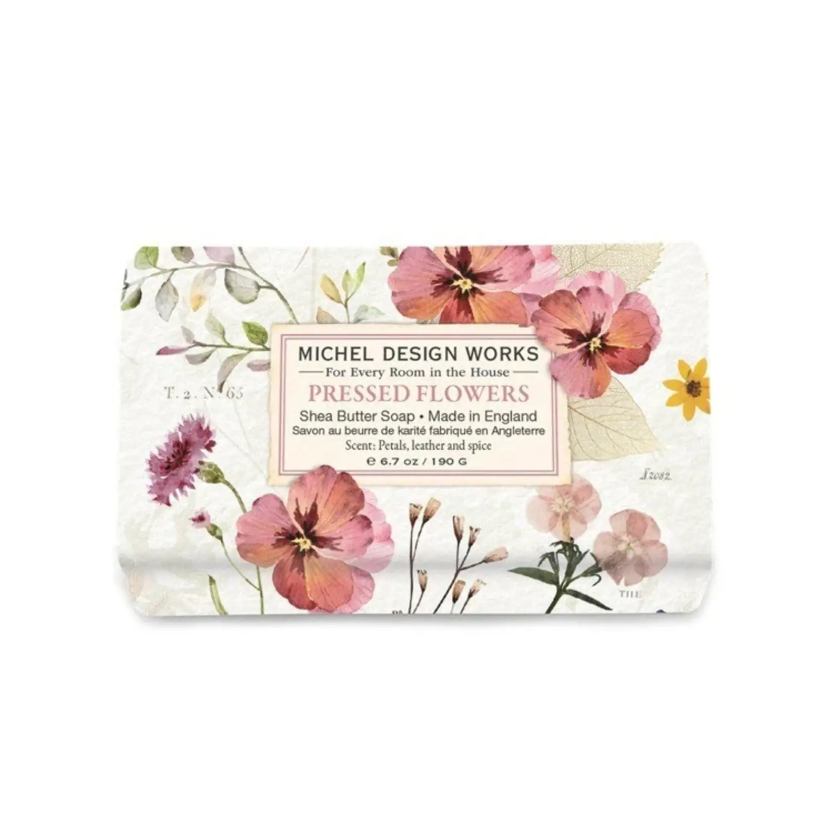 MICHEL DESIGN WORKS MICHEL DESIGN Large Bath Soap Bar - Pressed Flowers