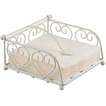 PAPER PRODUCTS Lunch Napkin Holder Heart - Metal Large Cream