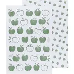 DANICA DANICA Floursack Tea Towels - Apple Print Elm Green