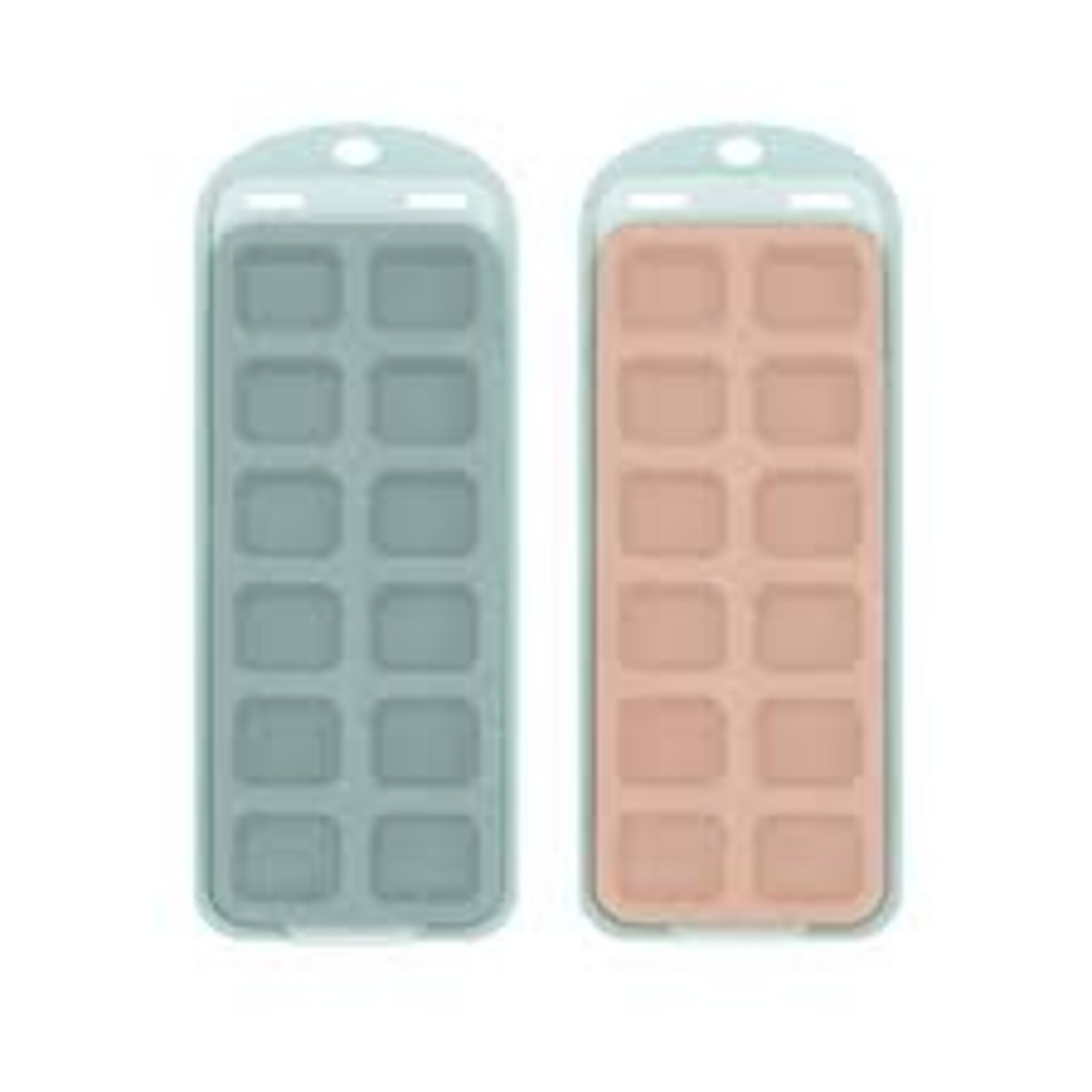 KITCHENBASICS KITCHENBASICS Ice Cube Silicone Mold Large Square w/cover  - Nougat