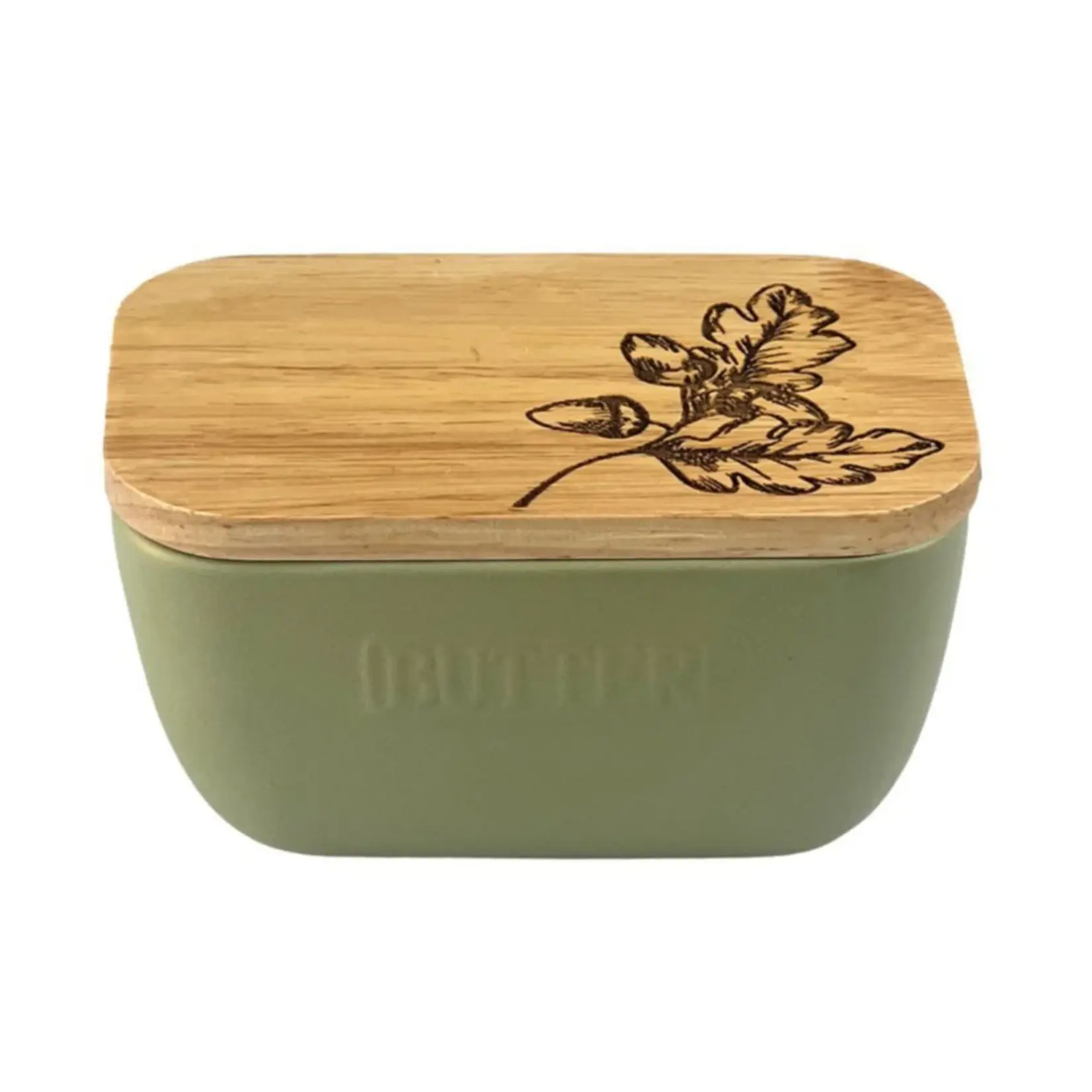 SELBRAE HOUSE SELBRAE HOUSE Sage Green Butter Dish - Flora