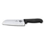 VICTORINOX VICTORINOX 7" Fibrox Pro Santoku Knife - Black