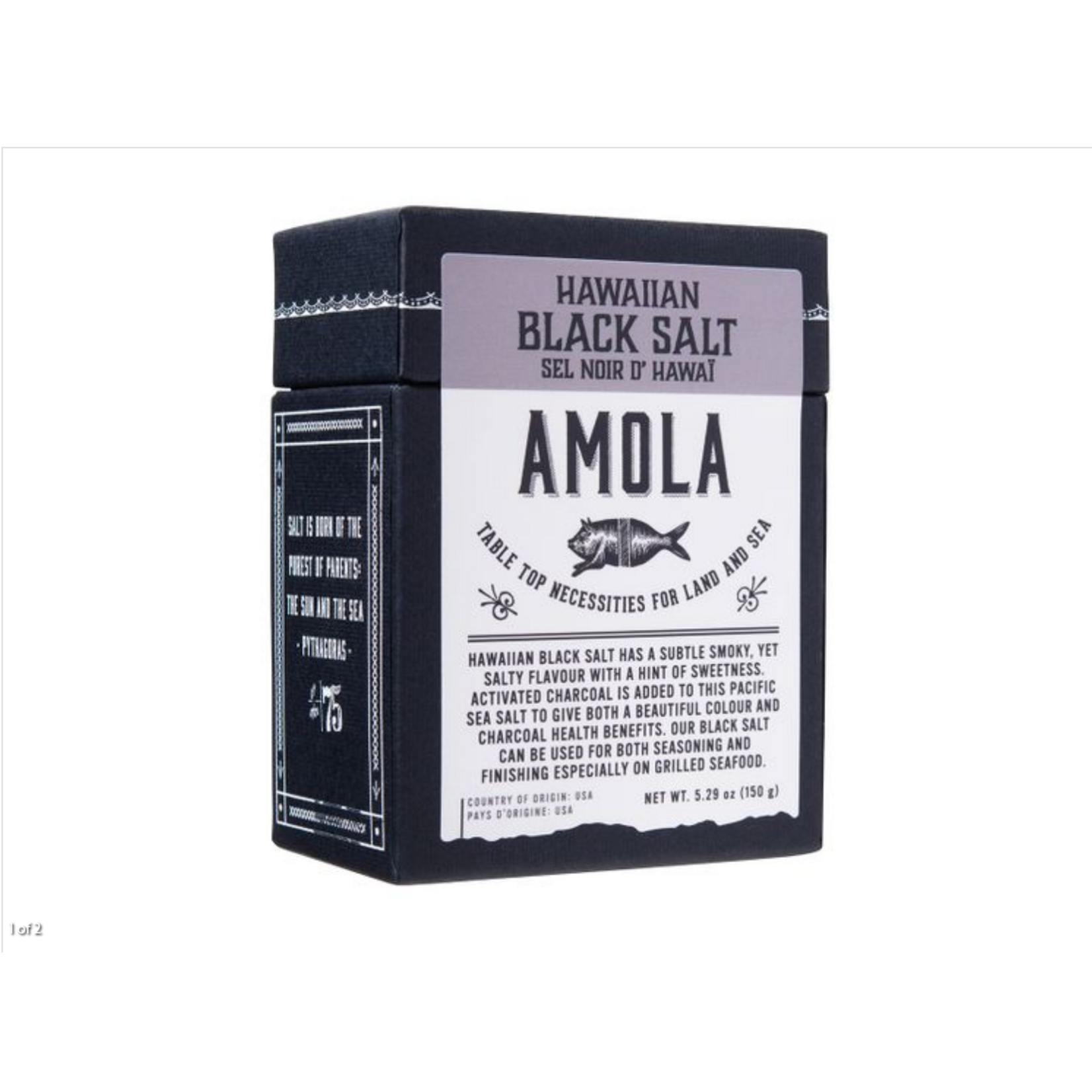AMOLA Hawaiian Black Salt 5oz