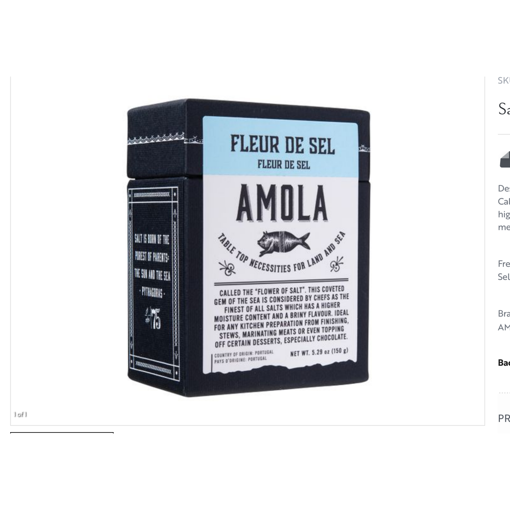 AMOLA AMOLA Fleur de Sel 5oz