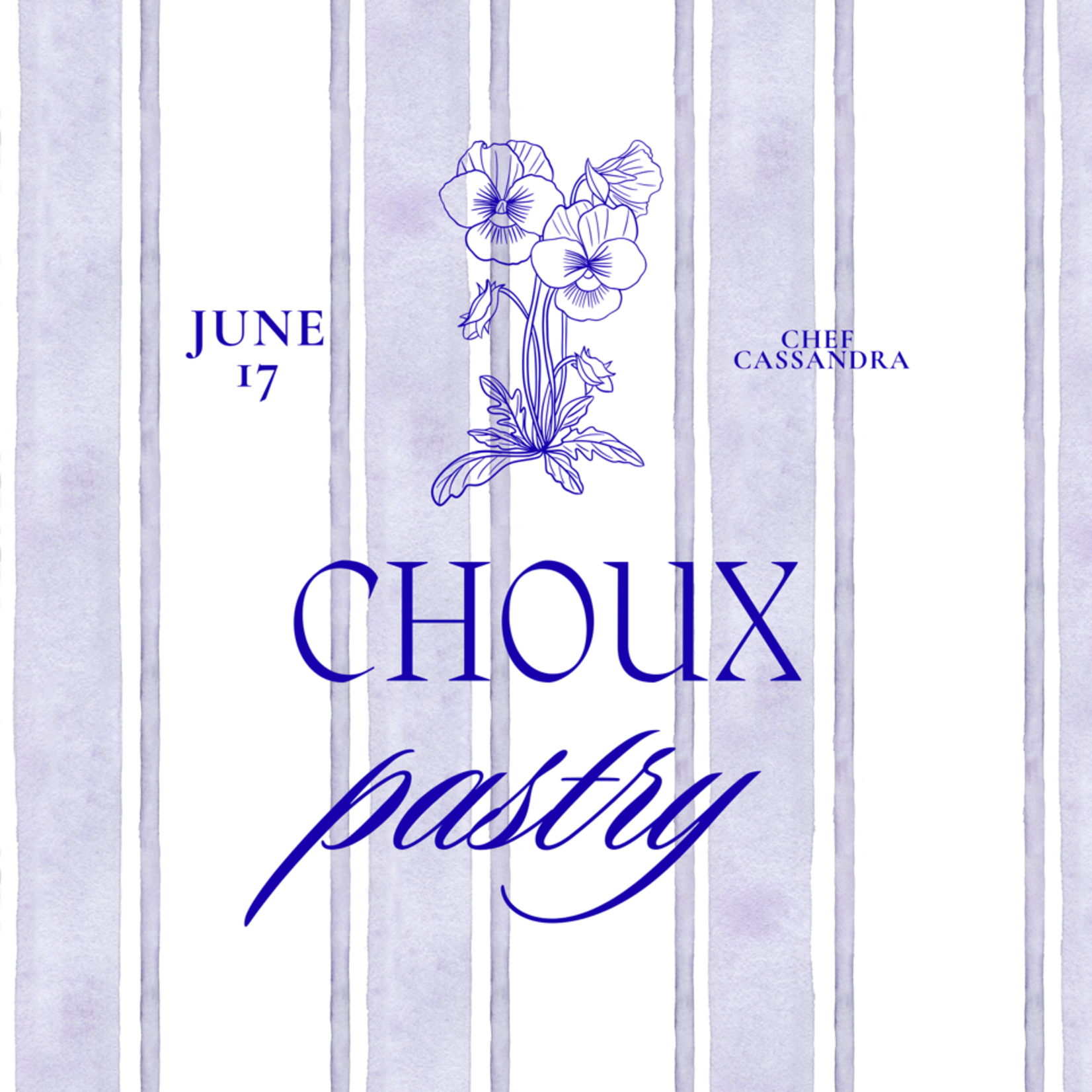 Cooking Class: Choux Pastry with Chef Cass Wednesday, June 17th