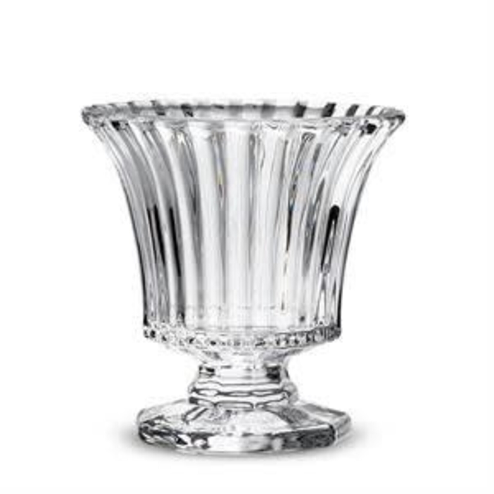 ABBOTT ABBOTT Flared Optic Pedestal Vase/Tealite - 3.5"H