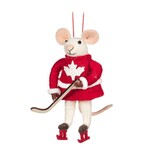 ABBOTT ABBOTT Canadan Hockey Mouse Ornament - Red