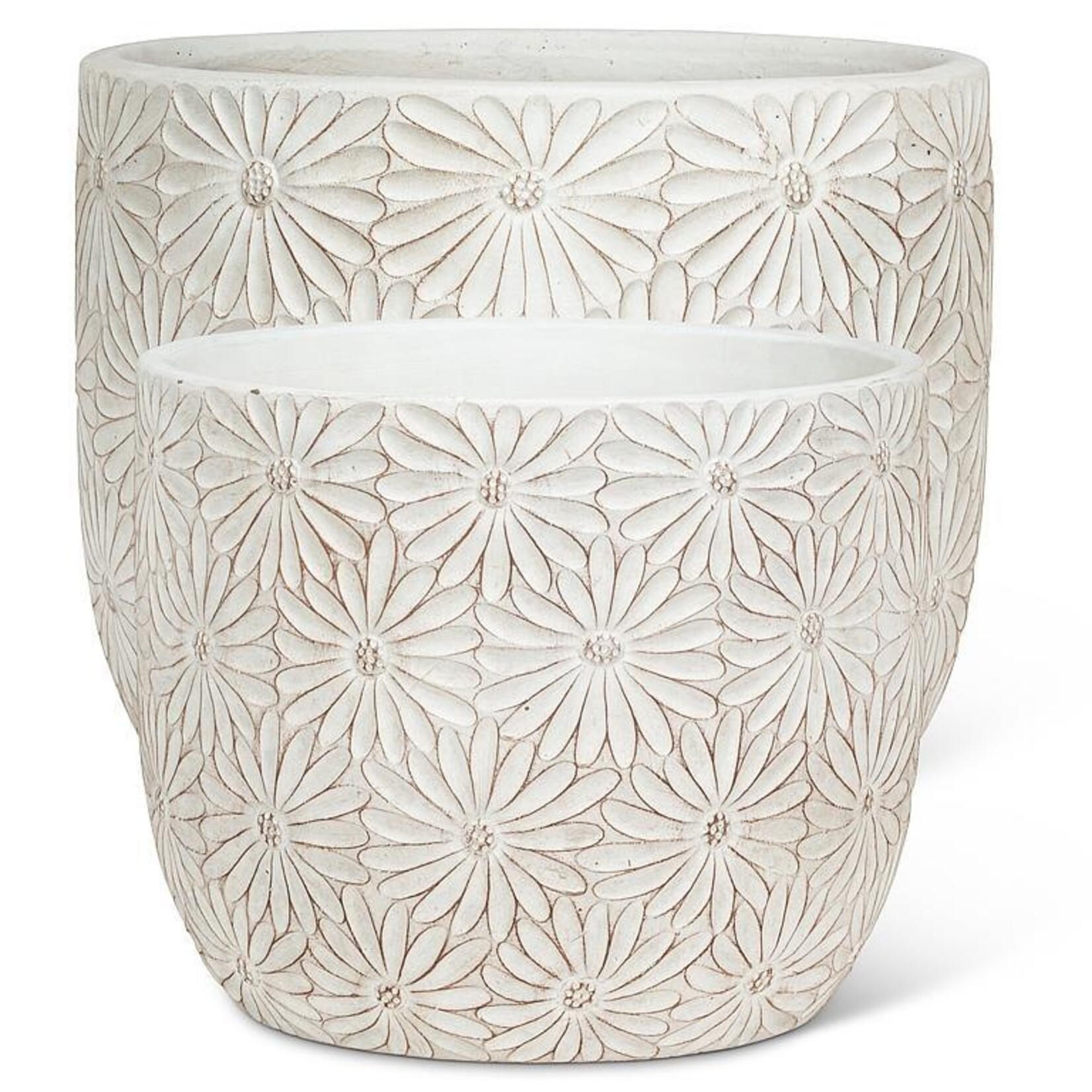 ABBOTT ABBOTT White Daisy Planter - Large
