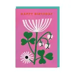 SHADOWBOX SHADOWBOX Happy Birthday Pink Floral Greeting Card
