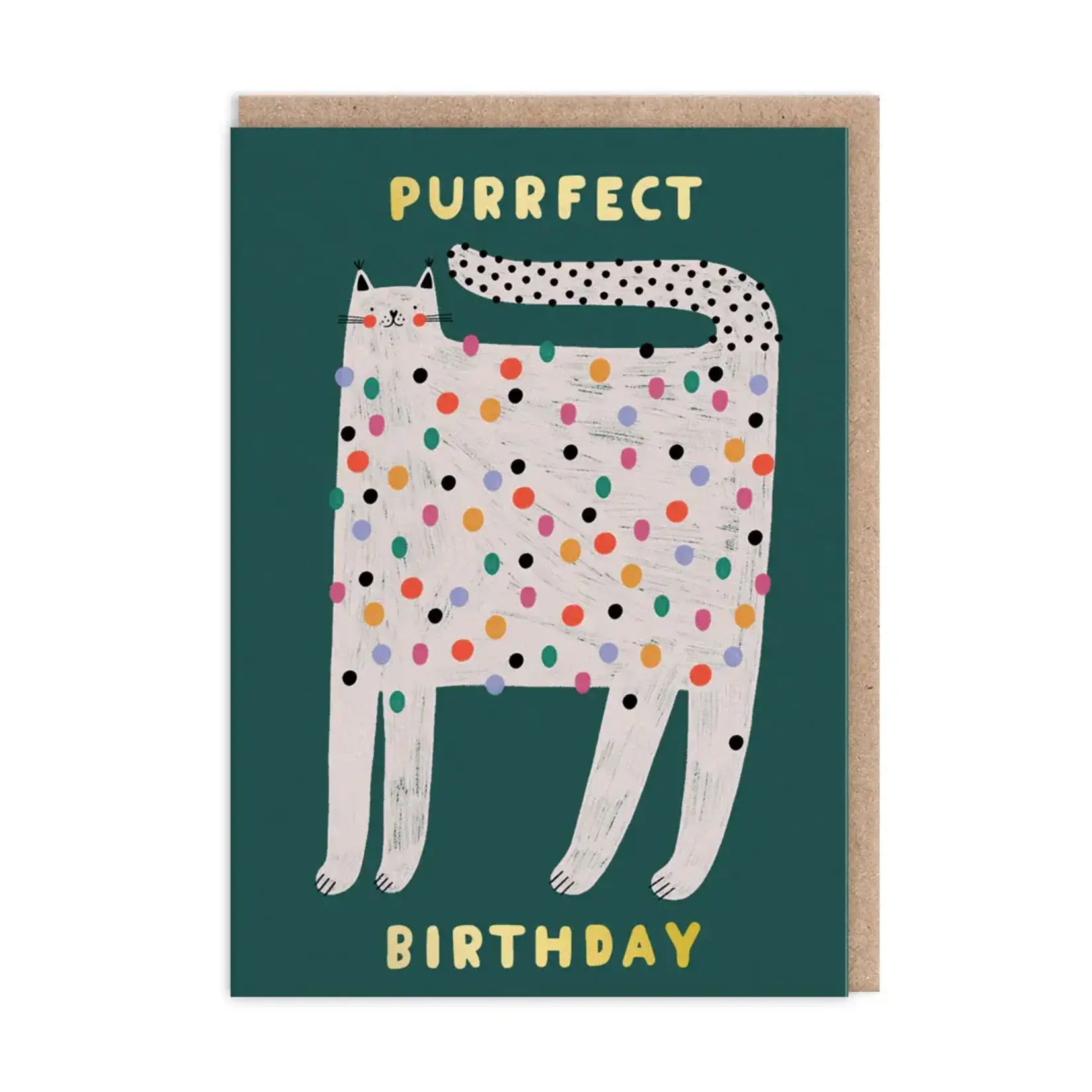 SHADOWBOX SHADOWBOX Happy Birthday Spotty Cat Greeting Card