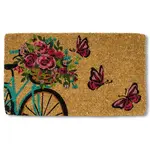 ABBOTT ABBOTT Butterfly & Bike Doormat - 18" x 30"