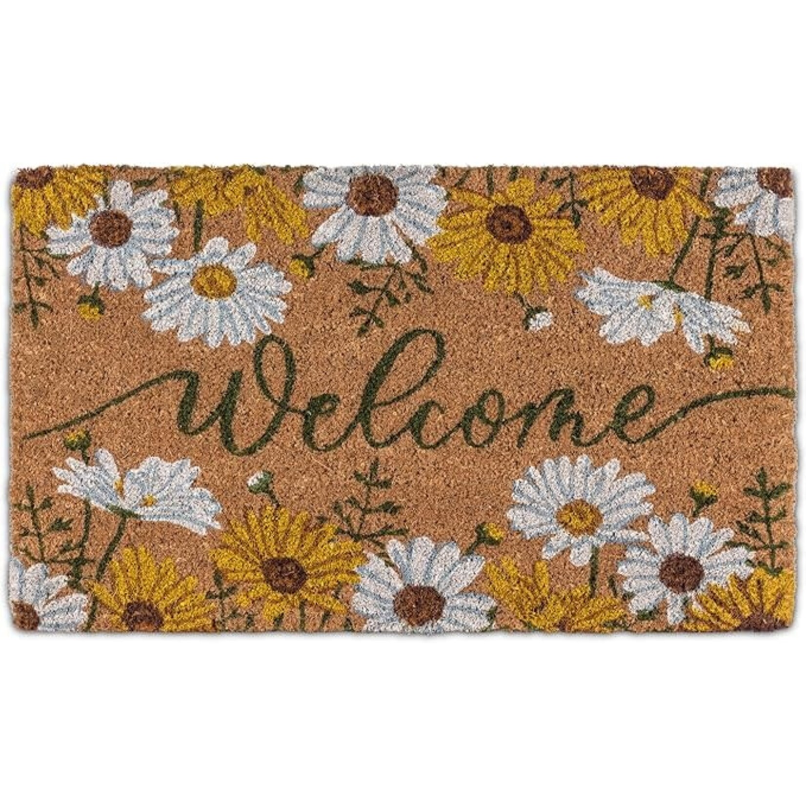 ABBOTT ABBOTT Welcome with Daisies Doormat - 18" x 30"