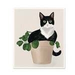 ABBOTT ABBOTT Cat in Plant Dishcloth