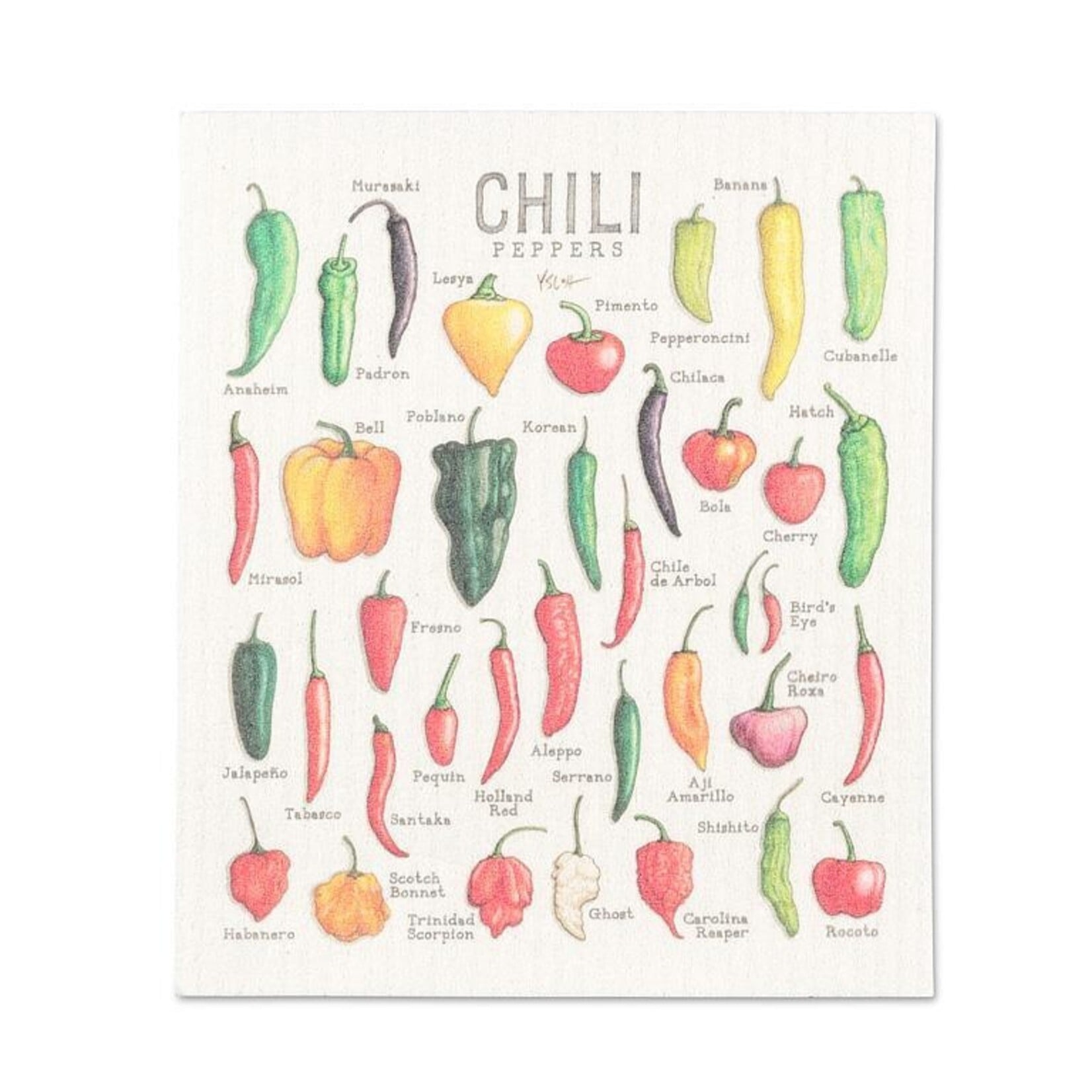ABBOTT ABBOTT Chili Peppers Dishcloth