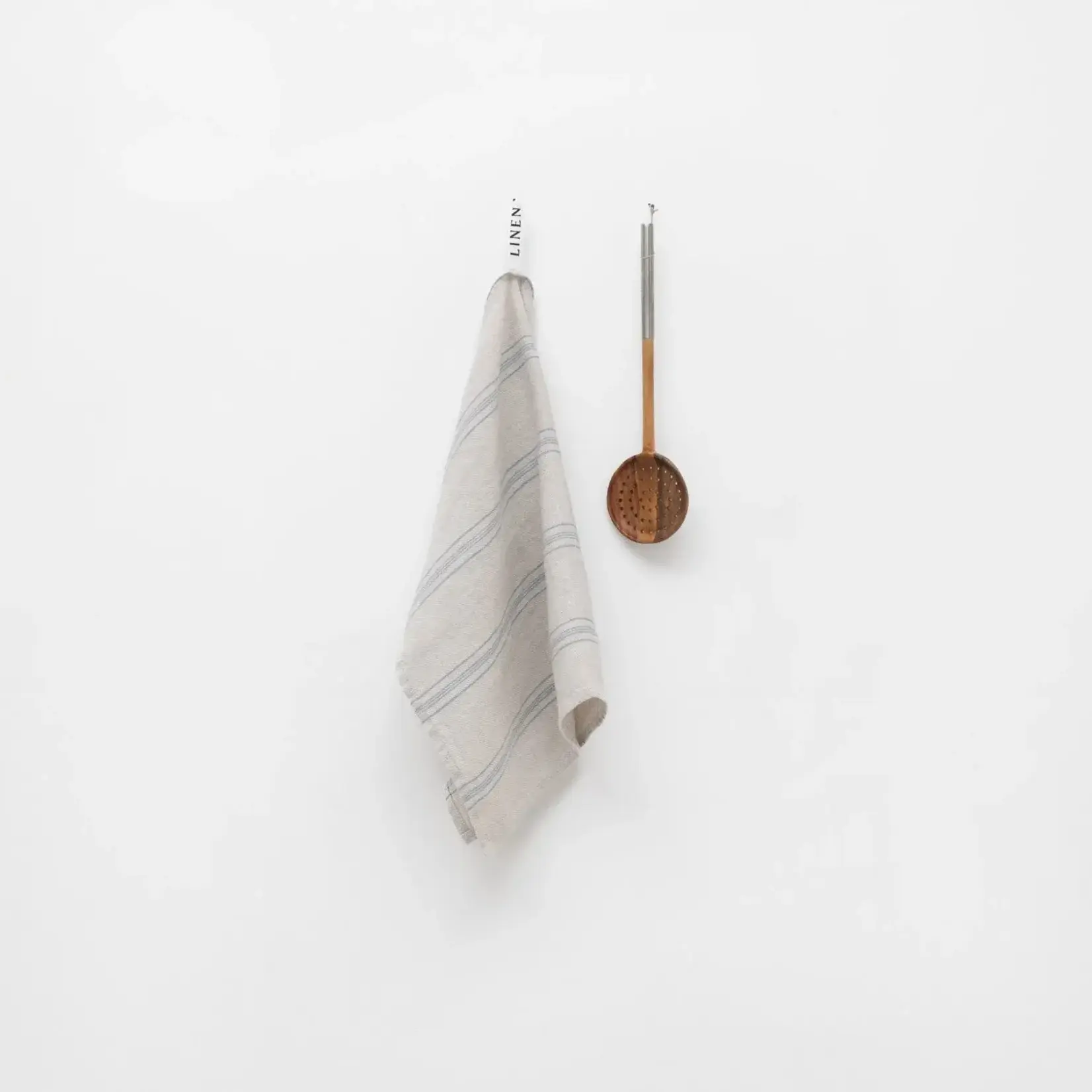 LINEN TALES LINEN TALES Tea Towel - Grey Blue Wide Stripe