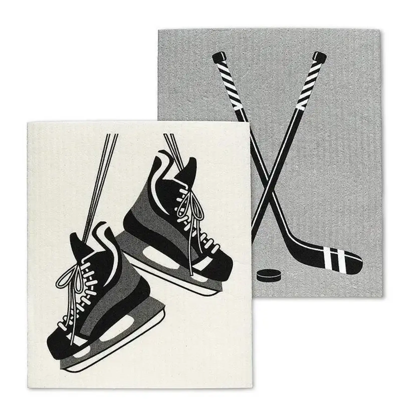 ABBOTT ABBOTT Swedish Dishcloth S/2 -Skates & Sticks