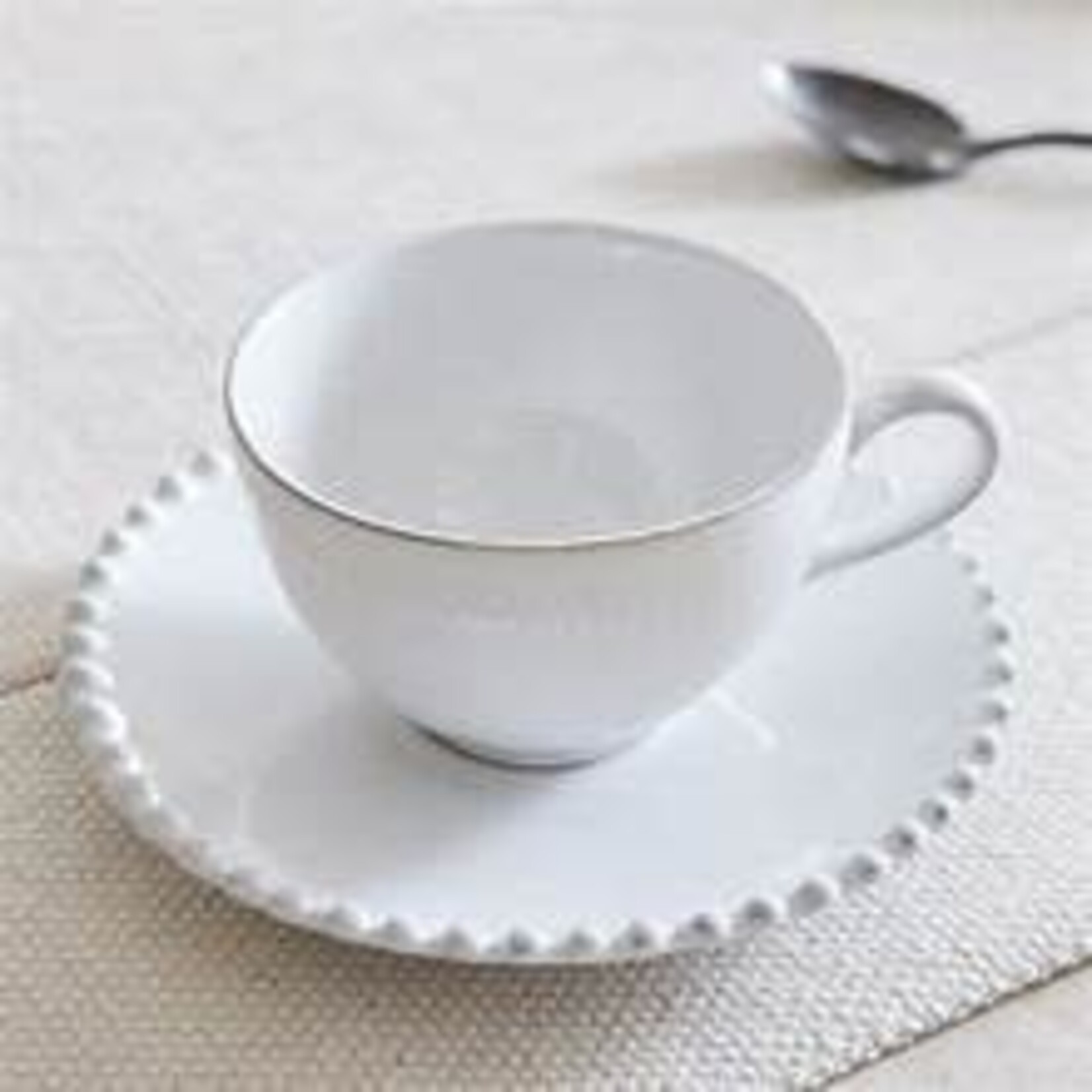 COSTA NOVA COSTA NOVA Pearl Tea Cup & Saucer - White DNR