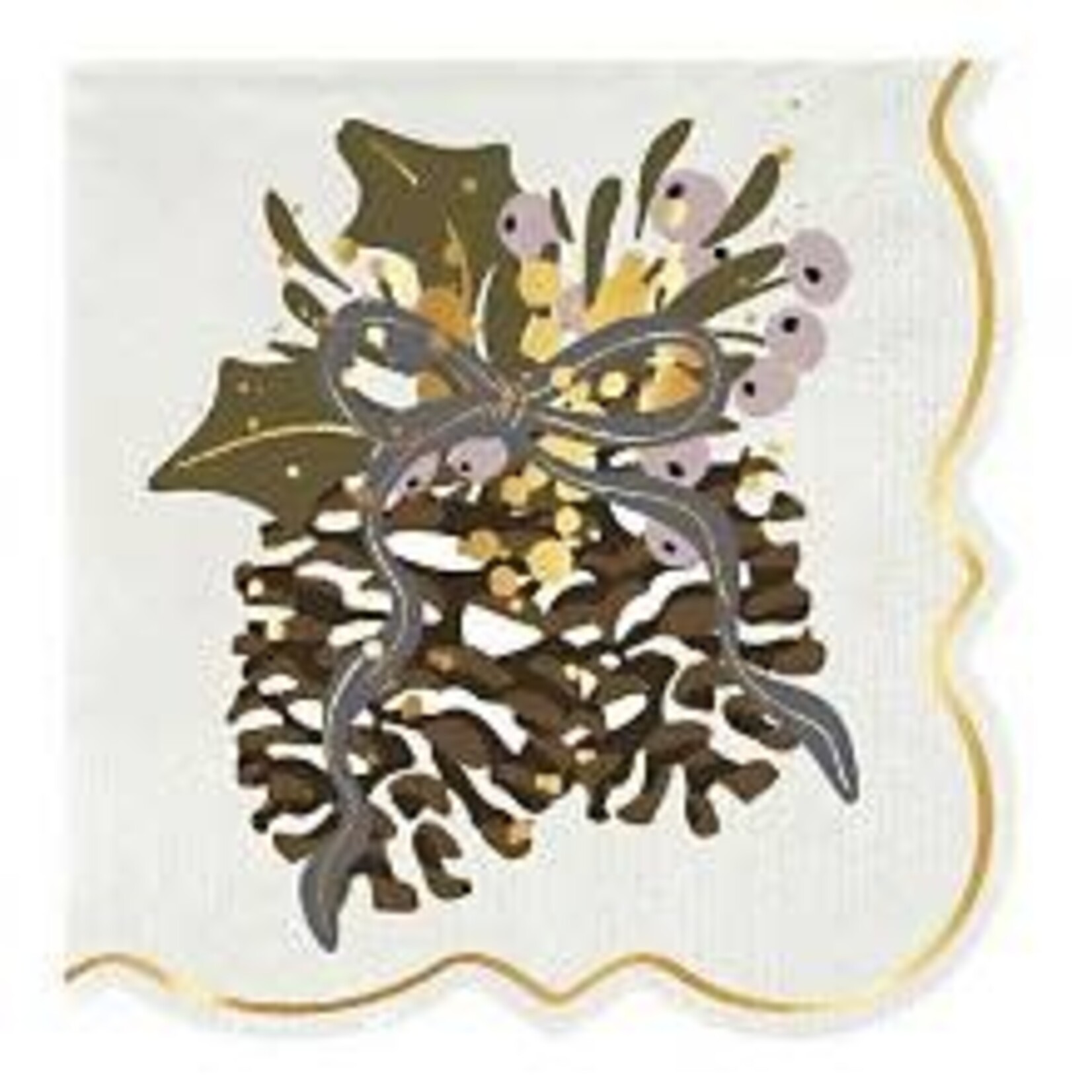 CREATIVE BRANDS CREATIVE BRANDS Scallop Napkin - Pinecones