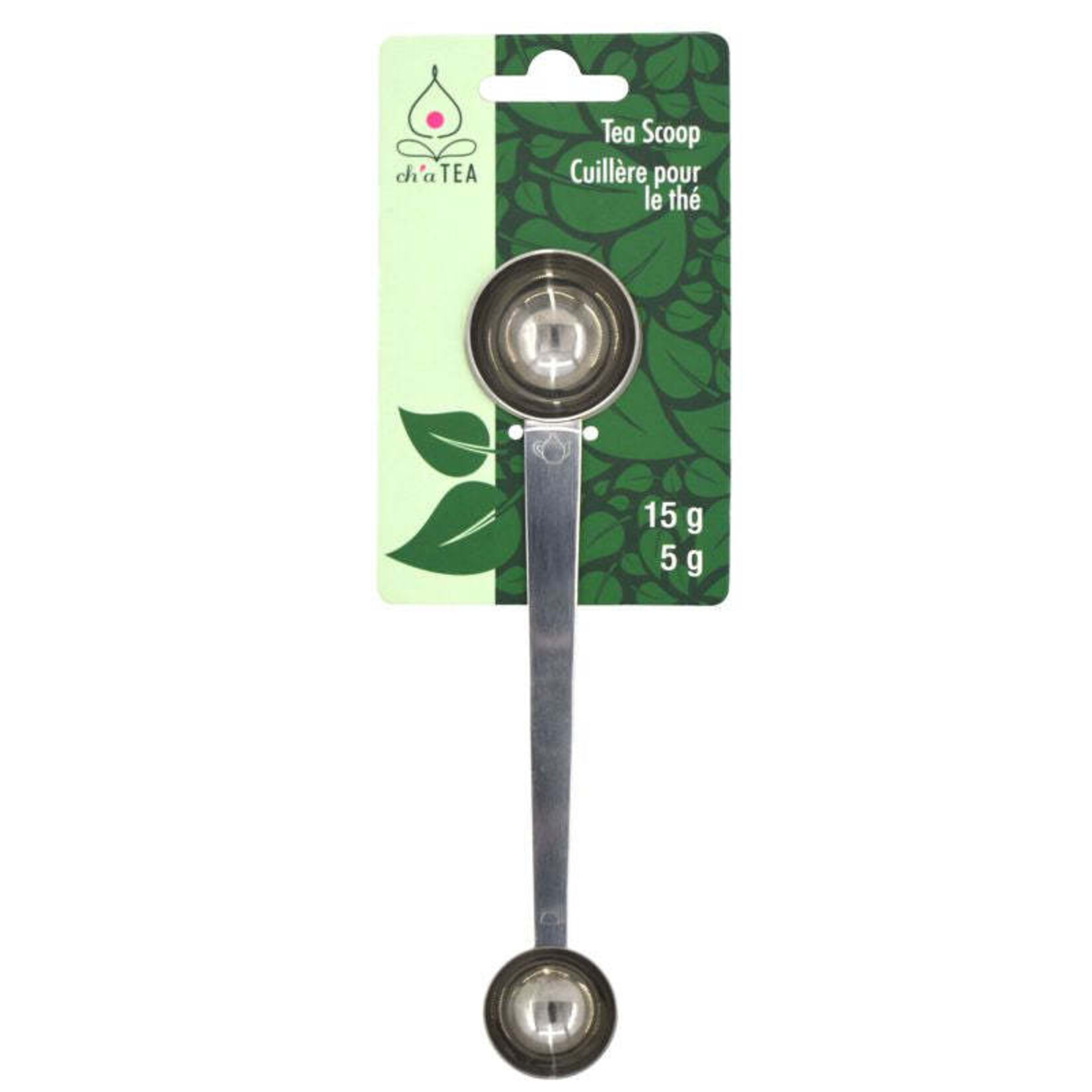 DANESCO CH'A TEA Double Tea Scoop - Stainless