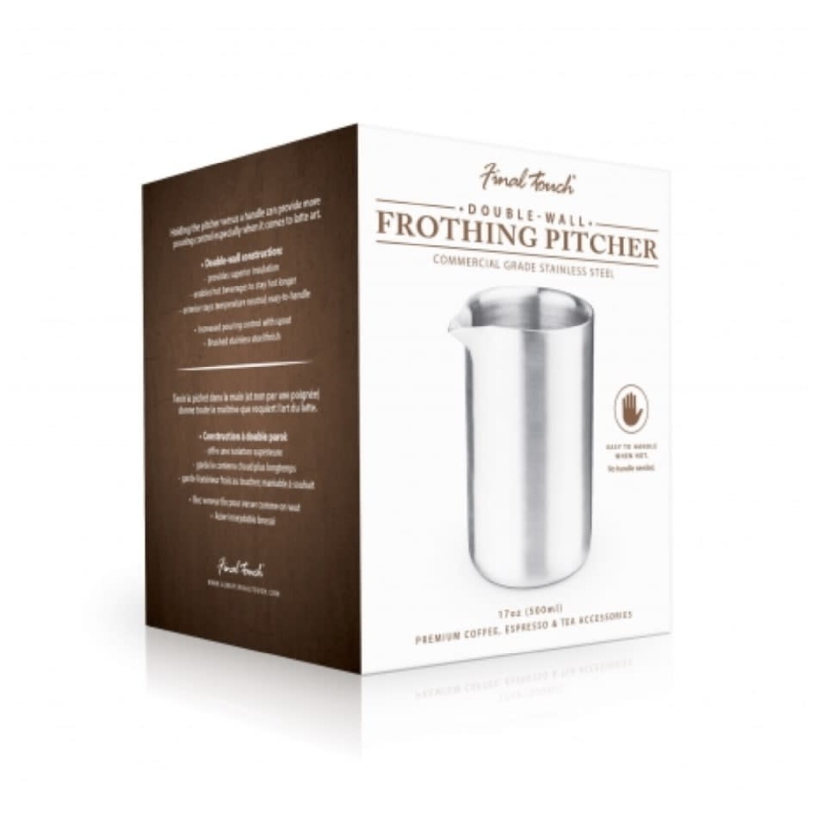FINAL TOUCH FINAL TOUCH Double Wall Frothing Pitcher - Stainless