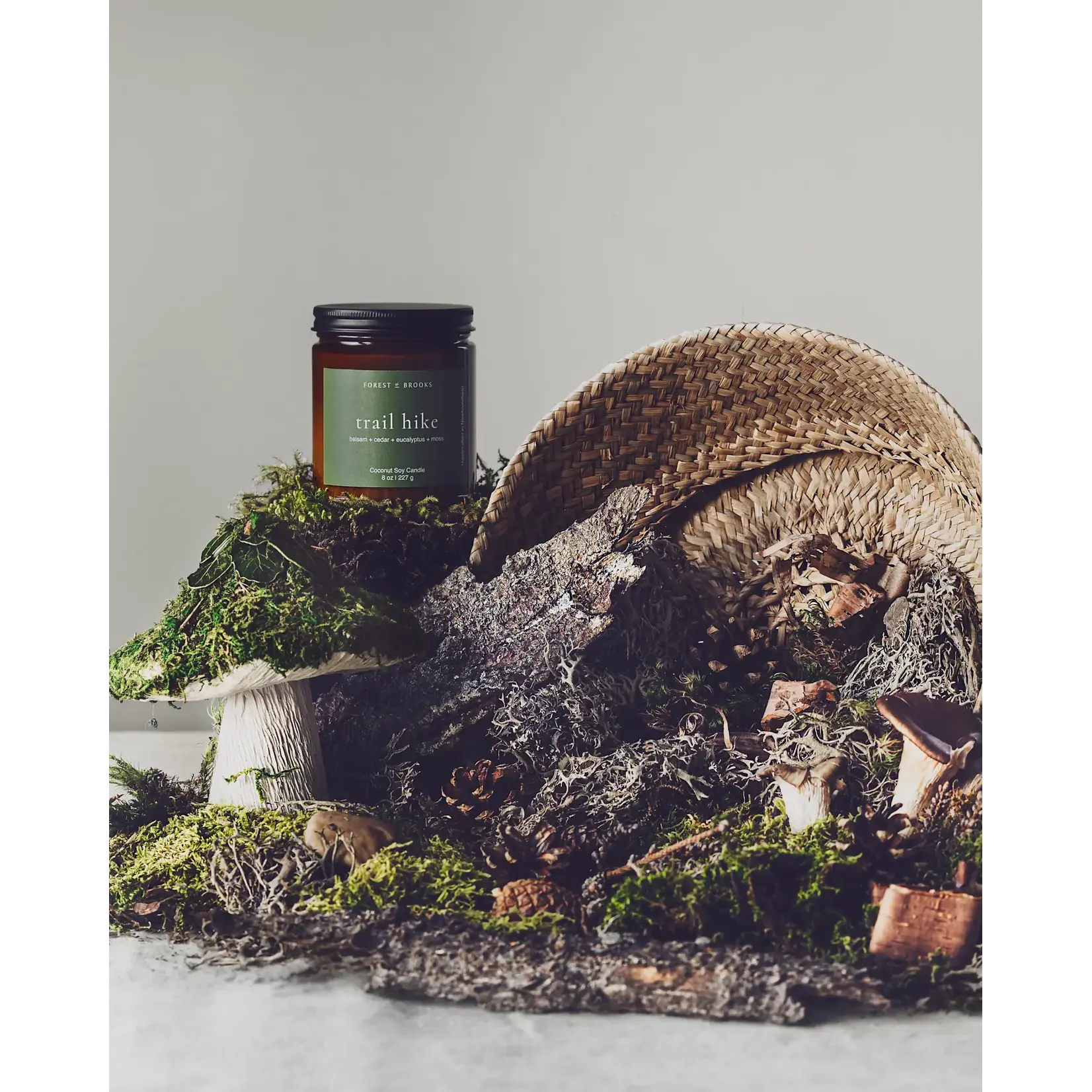FOREST & BROOKS FOREST & BROOKS Trail Hike - Wooden Wick 8oz Candle