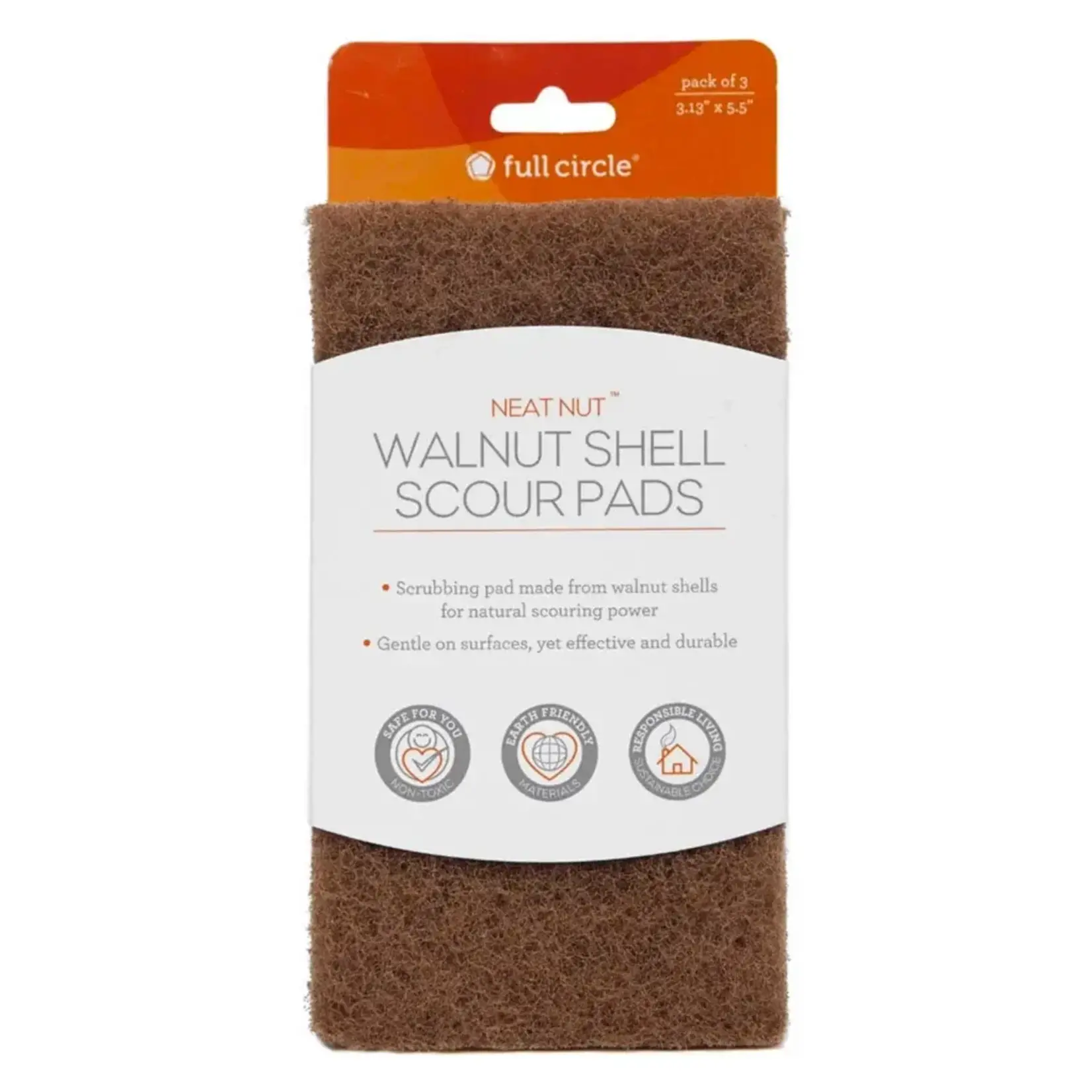 FULL CIRCLE FULL CIRCLE Scouring Pads 3/pk - Walnut
