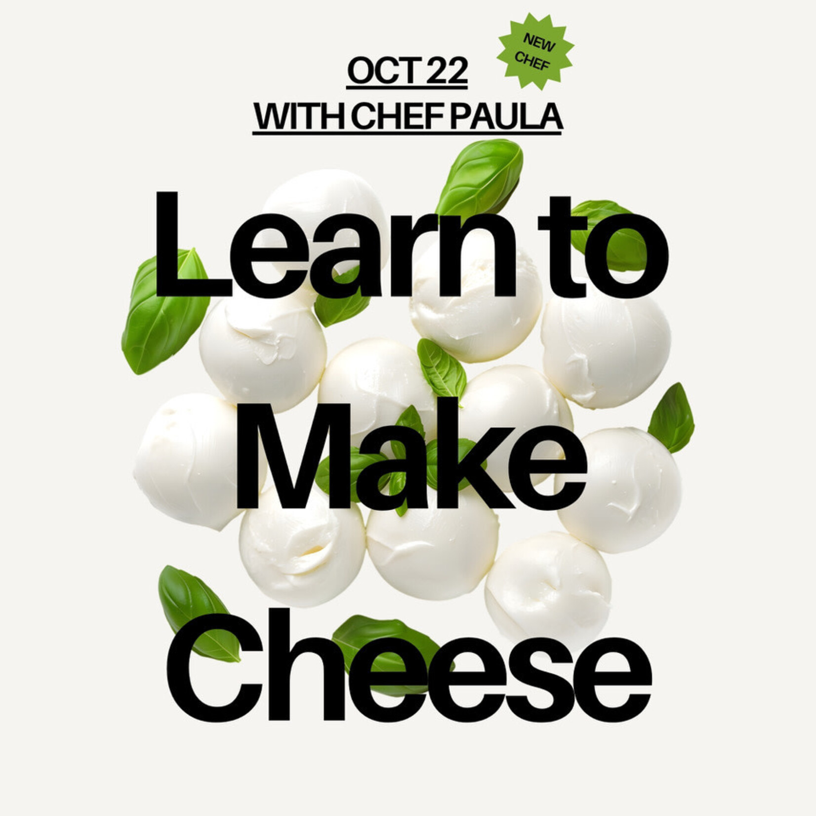Cooking Class: Making Cheese with Chef Paula October 22