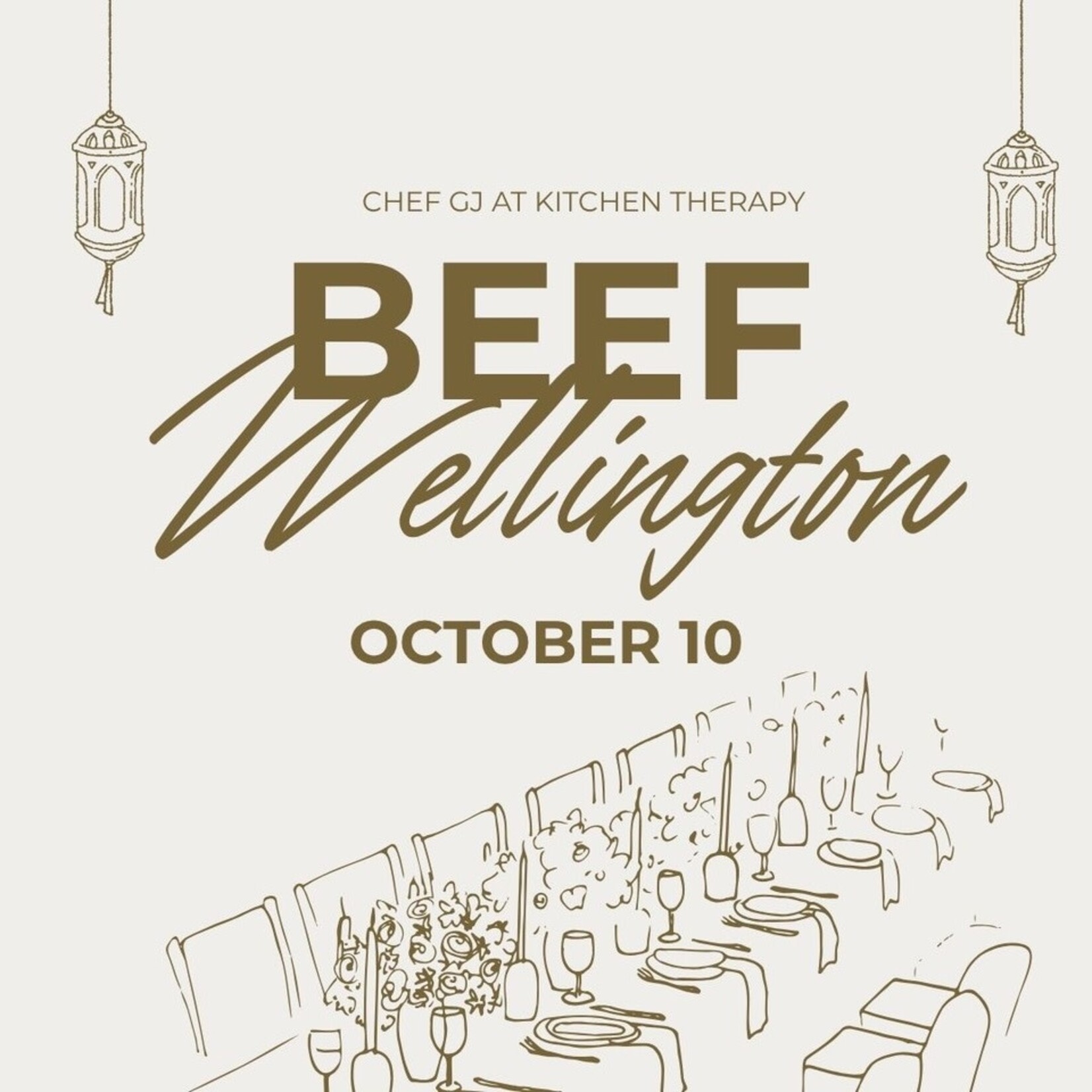 Cooking Class: Beef Wellington with Chef GJ October 10