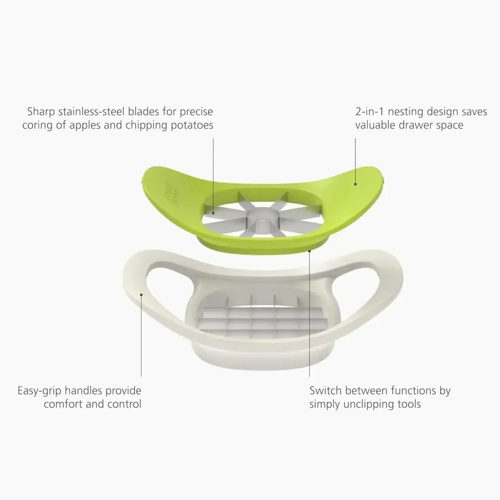 JOSEPH JOSEPH JOSEPH JOSEPH 2-in-1 Corer&Chipper