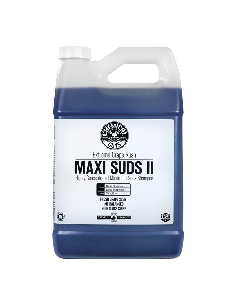 Chemical Guys CWS_1010 Maxi-Suds II: Super Suds Shampoo- Grape Fusion- Superior Surface  Shampoo (1 Gal)