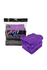 Chemical Guys MIC34803 Happy Ending Ultra Plush Edgeless Microfiber Towel, Purple 16'' x 16'' (3 Pack)