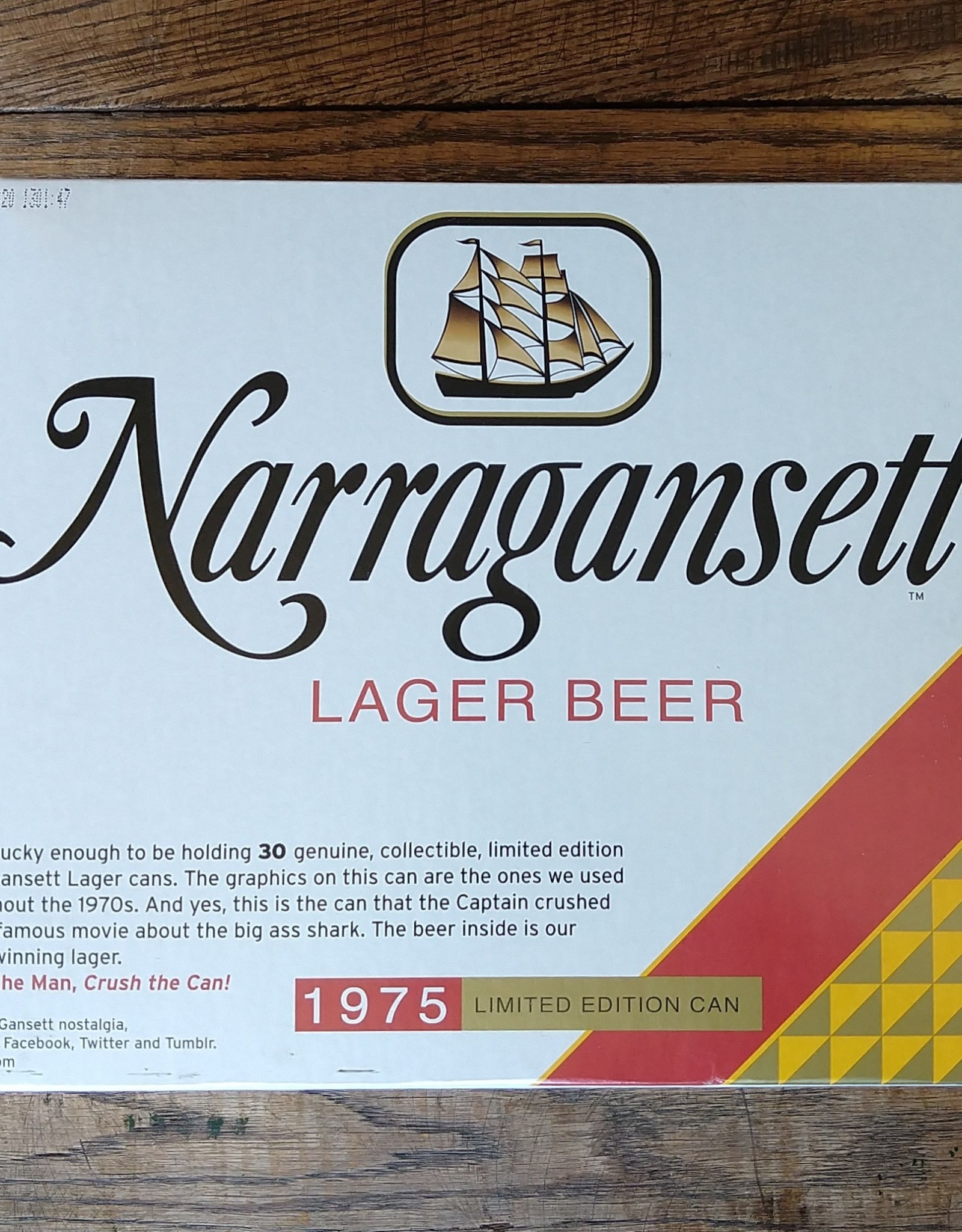 Narragansett Brewing Co. 30 PACK Narragansett Lager