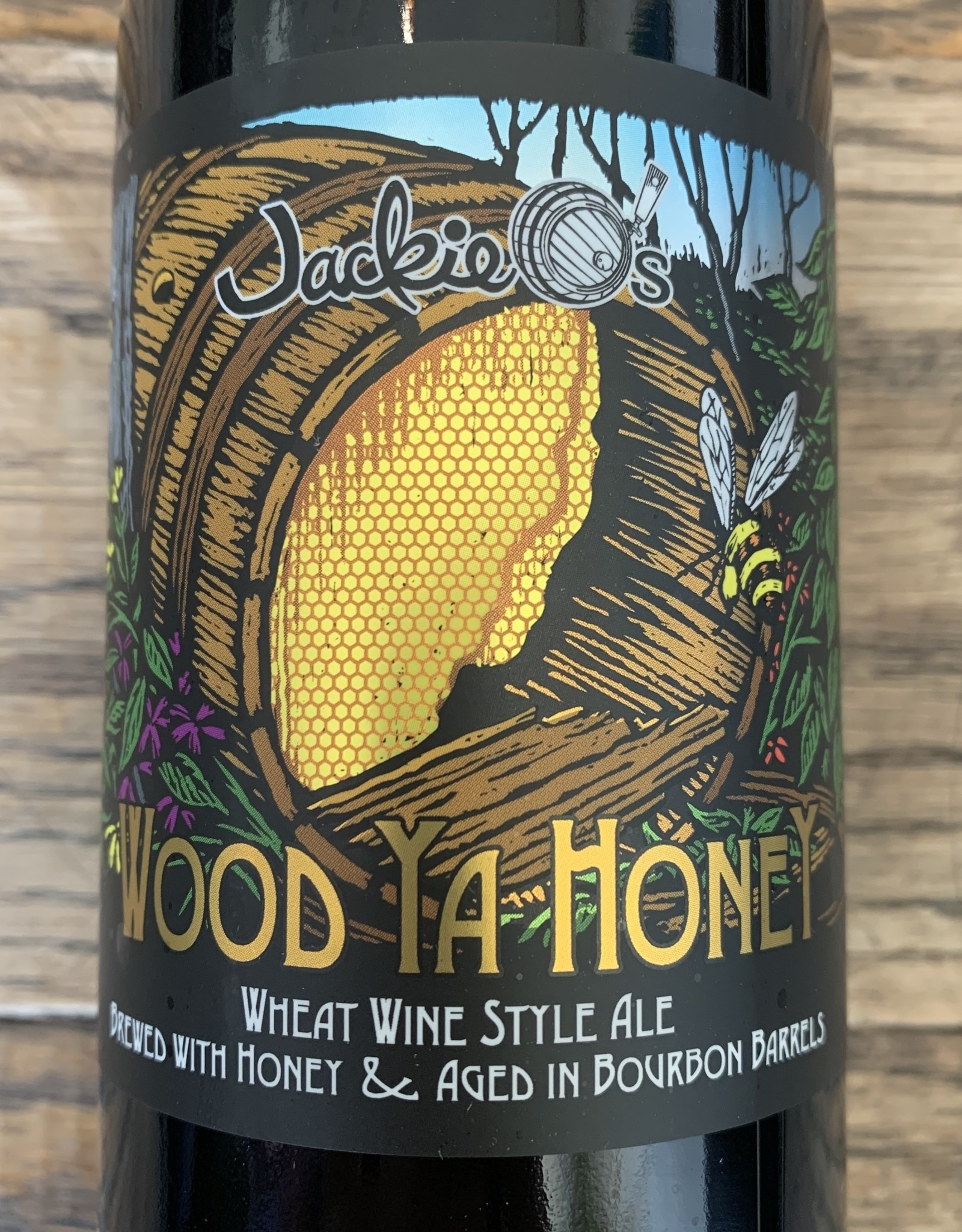 Jackie O's SINGLE Jackie O's Wood Ya Honey Bourbon Barrel Aged Wheat Wine Brewed w/ Honey 12.7oz
