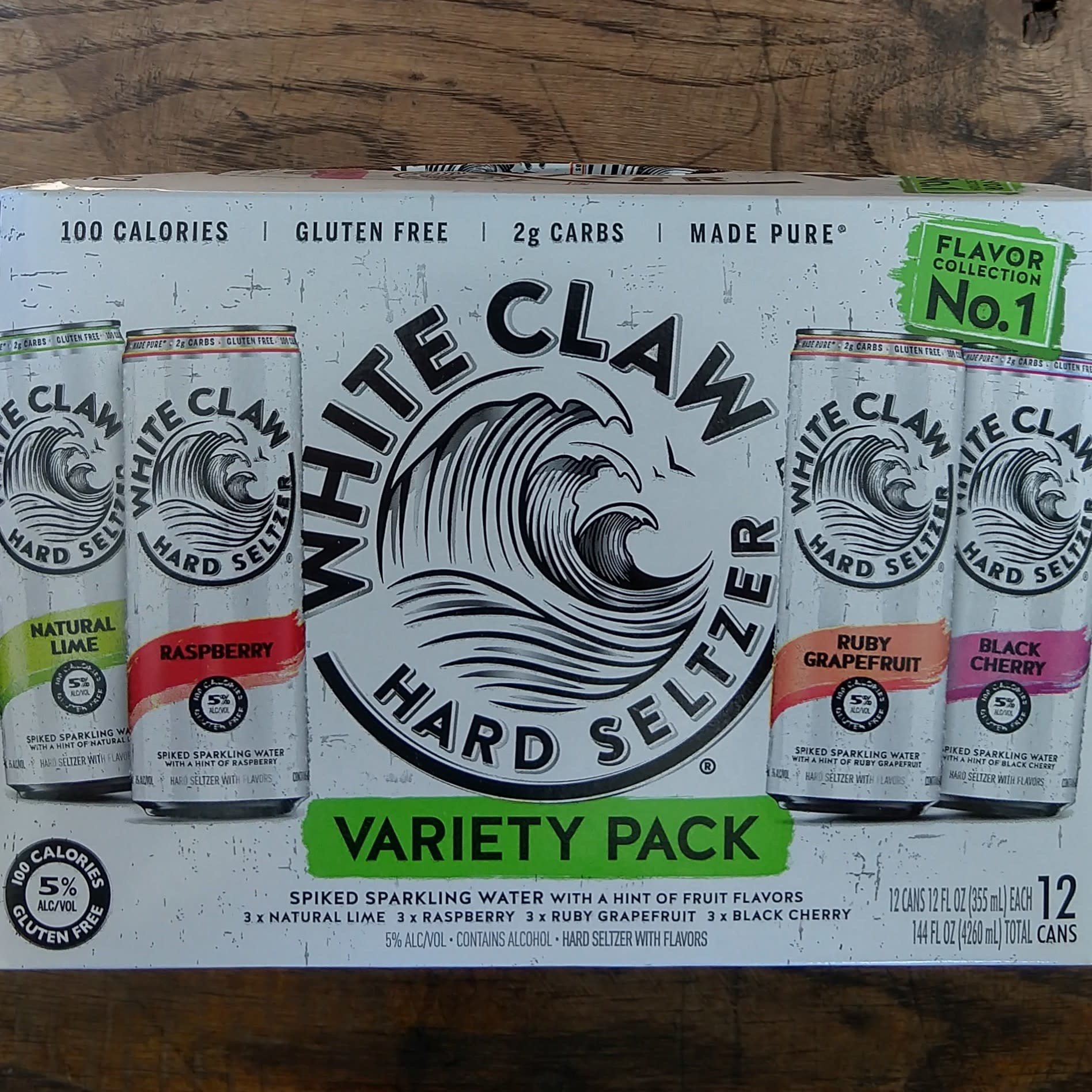 White Claw Hard Seltzer, Variety Pack No. 1, 12 Pack, 12 fl oz Cans