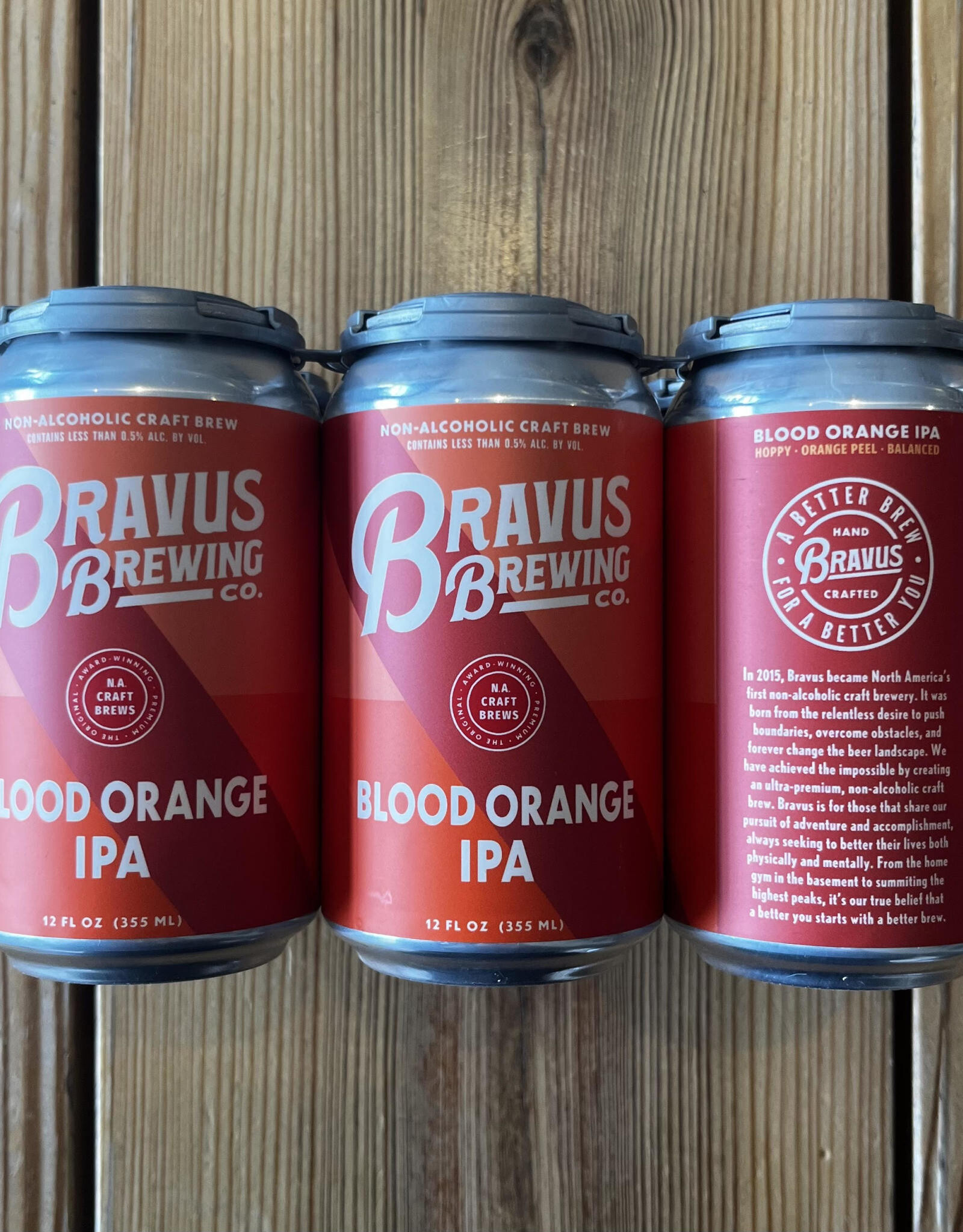 6 PACK Bravus Blood Orange IPA - Non Alcoholic