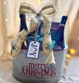 Large Two Bottle Holiday Basket