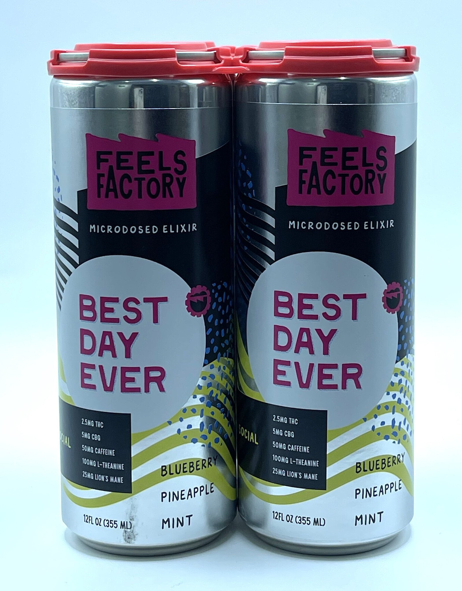 4 PACK Feels Factory Best Day Ever THC Microdosed Elixer