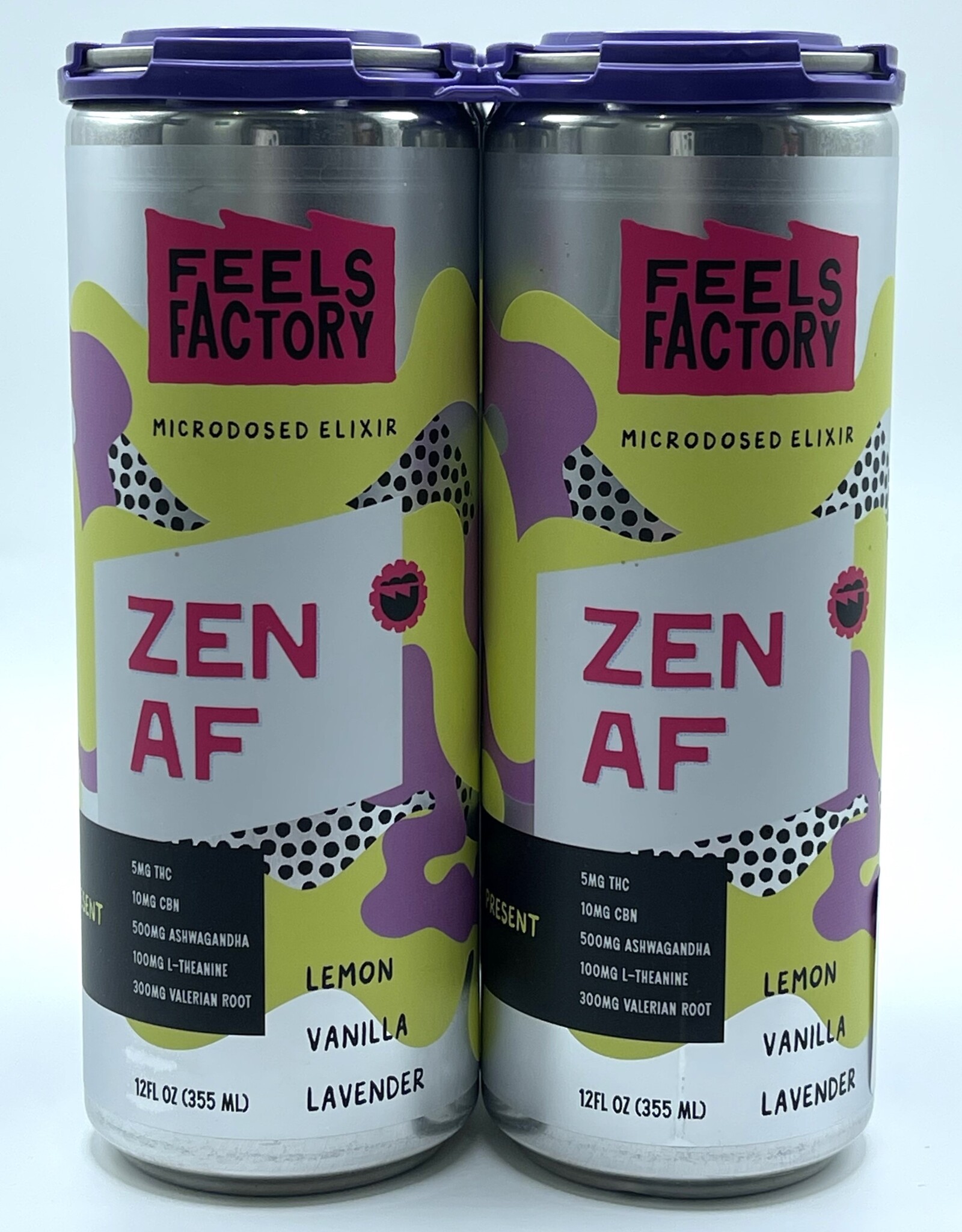 4 PACK Feels Factory Zen AF THC Microdosed Elixer