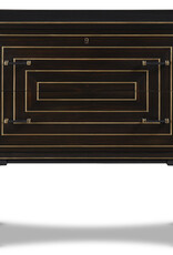 Limoge Small Chest, Ebony & Brass Inlay