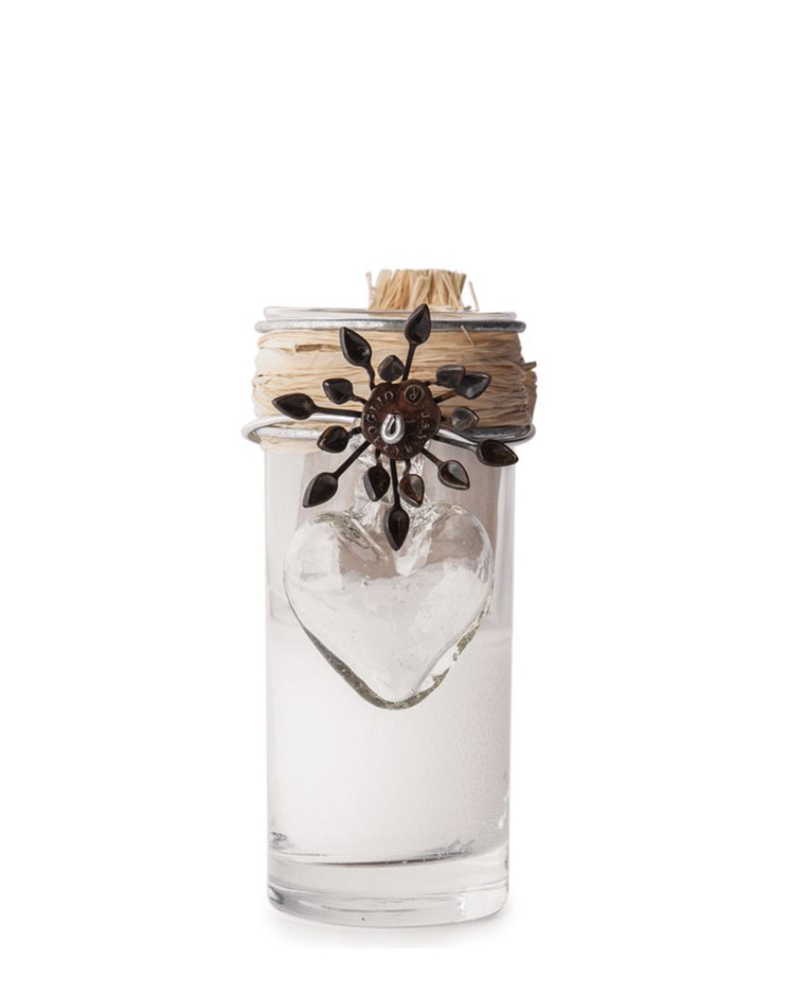 Adelita Sacred Heart Votive Candle Clear