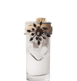 Adelita Sacred Heart Votive Candle Clear