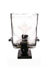 Lirio Vessel w/ Handblown Glass on Iron Stand