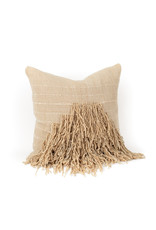 Oatmeal Long Fringe Pillow, Chile 26 x 26