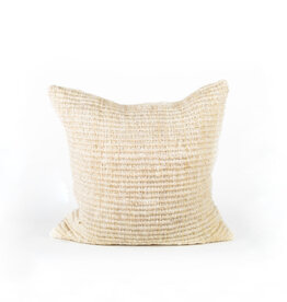 White Ribbed Textured Pillow, Chile 26x26